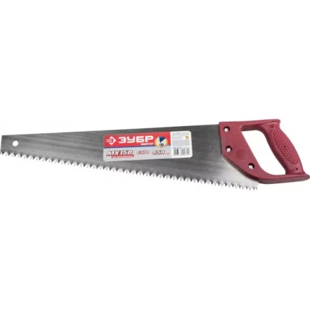 Ножовка ЗУБР &quot;МАСТЕР&quot; по дереву, прямой крупный зуб, пластиковая ручка, шаг зуба 5мм, 450мм 1525-04-45 купить в Урае