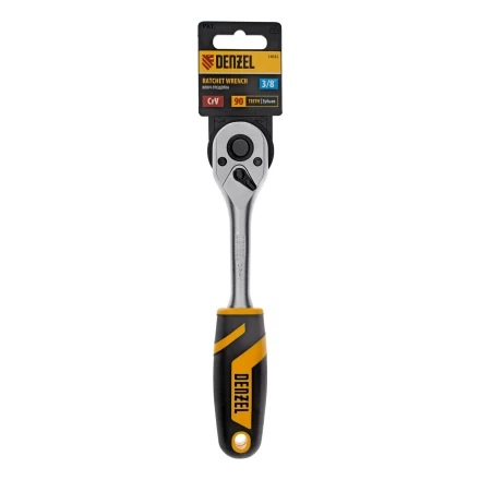Ключ-трещотка 3/8&quot; Denzel 14032, 90 зубьев, с быстрым сбросом, CrV купить в Урае