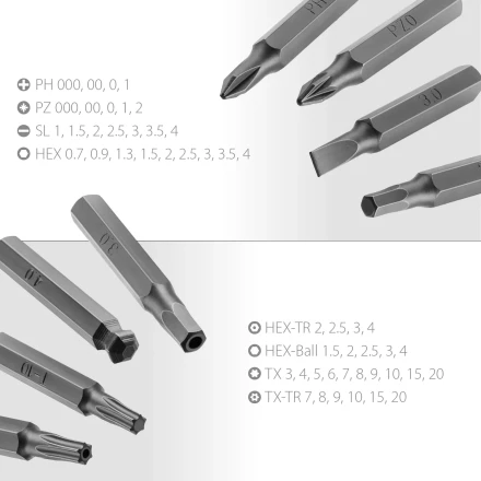 Набор Precision-51: отвертка для точных работ со сменными битами. 25691 купить в Урае