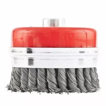 Щетка для УШМ Heavy Duty, 100 мм, М14, "чашка", крученая металлическая проволока  MATRIX 74672 купить в Урае