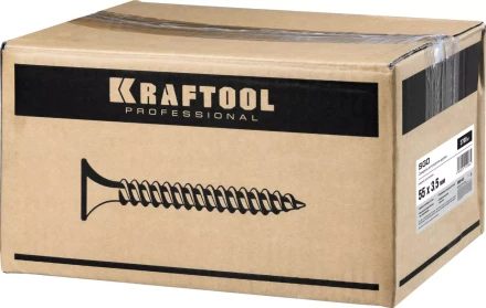 Саморезы СГД гипсокартон-дерево, 55 х 3.5 мм, 2 700 шт, фосфатированные, KRAFTOOL 3005-55 купить в Урае