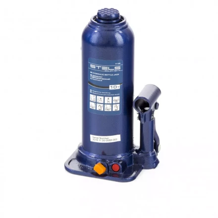 Домкрат гидравлический бутылочный 10 т h подъема 222-447 мм Stels 51166 купить в Урае