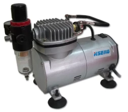 Компрессор безмасляный поршневой прямой привод мини HSHENG AS 18-2