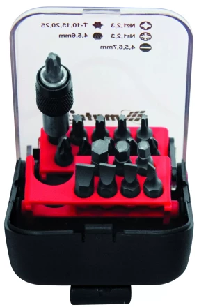 Набор бит, адаптер для бит, сталь S2, 18 предм., в пласт. боксе  MATRIX MASTER 11316 купить в Урае