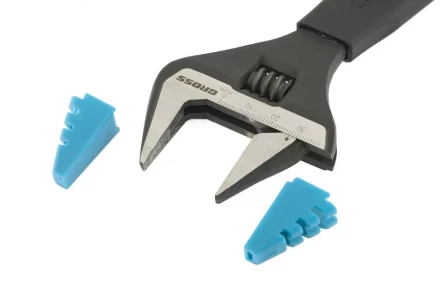 Ключ разводной 250 мм CrV тонкие губки защитные насадки GROSS 15569 купить в Урае