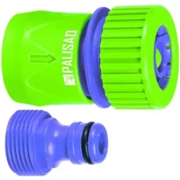 Соединитель-адаптер пластмассовый 3/4" внешняя  резьба соединитель шланга 3/4"  PALISAD 65755