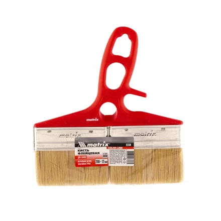 Кисть флейцевая для лаков, 200 x 12, натуральная щетина, пластиковая ручка Color line Matrix 83369 купить в Урае
