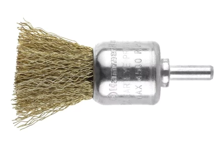 Кордщетка HAMMER кисть 25мм для дрели гофрированная латунированная сталь (207-210) купить в Урае