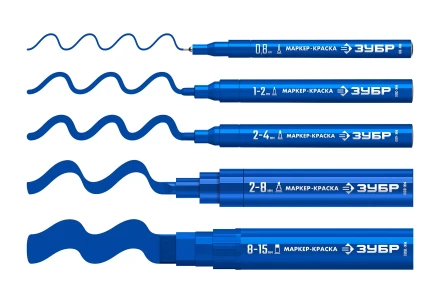 ЗУБР МК-1500 синий, 8-15 мм маркер-краска (06329-7) купить в Урае