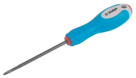 Отвертка ЗУБР, Cr-V сталь, трехкомпонентная рукоятка, цветовая индикация типа шлица, PH №00, 63мм 25252-00-063_z01 купить в Урае