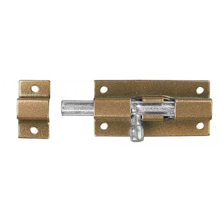 Задвижка накладная для окон и мебели &quot;ШП-40 КМЦ&quot;, цвет коричневый металлик/цинк, 40мм 37753-40 купить в Урае