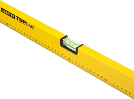 Уровень STAYER &quot;STANDARD&quot; &quot;TOPLevel&quot;, коробчатый, 2 противоударных ампулы, линейка, 80см 3460-080_z03 купить в Урае