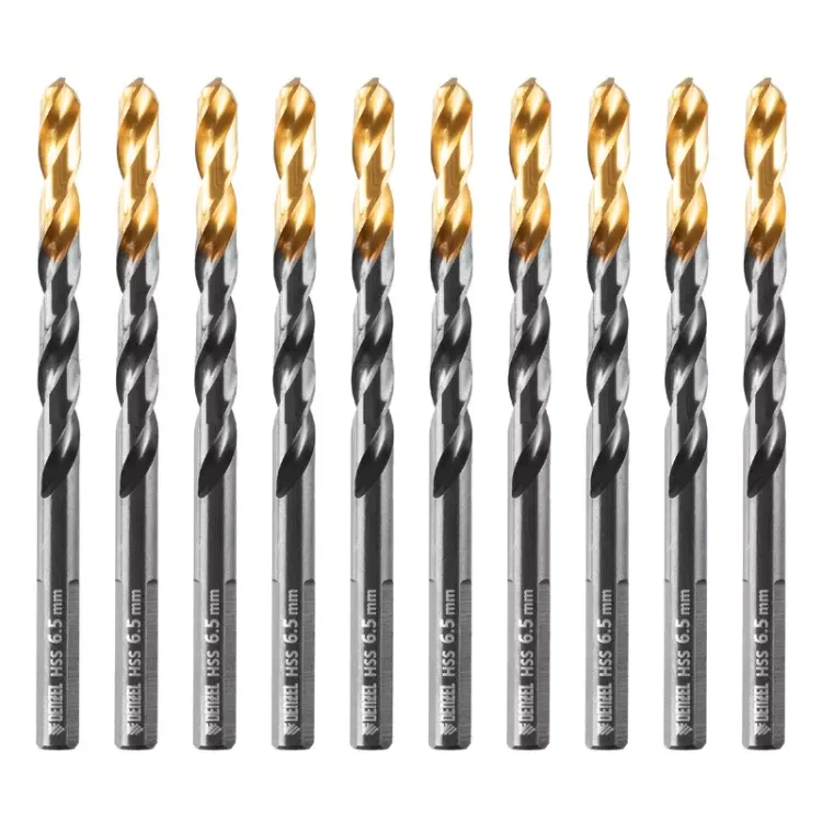 Сверло по металлу, 6,5 мм, HSS-Tin, Golden Tip, 10 шт. Denzel 717216 купить в Урае