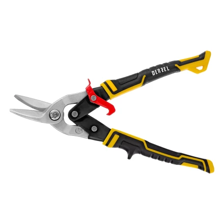 Ножницы по металлу Denzel, 270 мм, прямой и левый рез, сталь-СrMo, трехкомпонентные рукоятки, 78372 купить в Урае