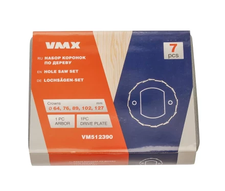 Набор коронок по дереву 7 пред. VMX 512390 купить в Урае