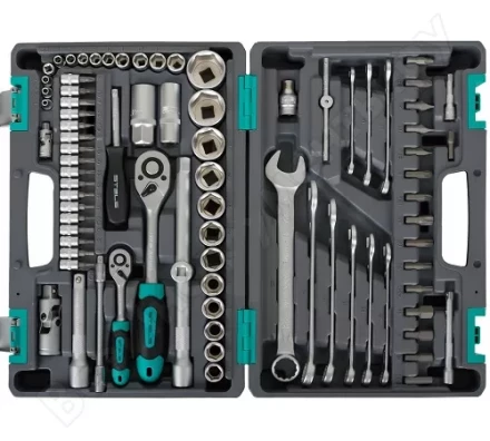 Набор инструментов 82 предмета 12 гранные головки STELS 14117 купить в Урае