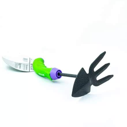 Мотыжка комбинированная Palisad 623778, профиль &quot;лепесток&quot; и 3-зубая, защ. покр, обрез. эргономичная рукоятка купить в Урае