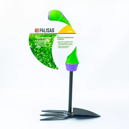 Мотыжка комбинированная Palisad 623778, профиль &quot;лепесток&quot; и 3-зубая, защ. покр, обрез. эргономичная рукоятка купить в Урае