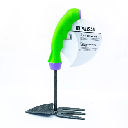 Мотыжка комбинированная Palisad 623778, профиль &quot;лепесток&quot; и 3-зубая, защ. покр, обрез. эргономичная рукоятка купить в Урае