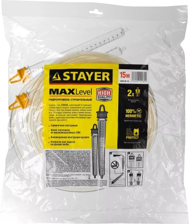 Гидроуровень STAYER &quot;MASTER&quot; с усиленной измерительной колбой большого размера, d 6мм, 15м 579442 купить в Урае