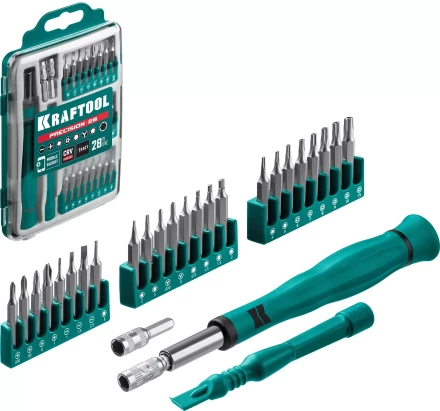 Набор Precision-28: для точных работ и всех видов мобильных устройств, двухкомпонентная рукоятка, Сr-V 25677 купить в Урае