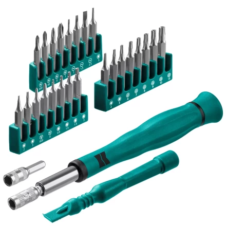 Набор Precision-28: для точных работ и всех видов мобильных устройств, двухкомпонентная рукоятка, Сr-V 25677 купить в Урае