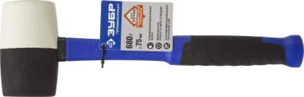 Киянка ЗУБР ЭКСПЕРТ резиновая чёрная с фиберглассовой рукояткой серия ПРОФЕССИОНАЛ купить в Урае