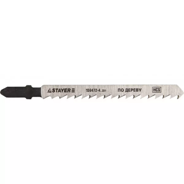 Полотна STAYER "STANDARD", T101D, для эл/лобзика, HCS, по дереву, фанере, чистый рез, EU-хвост., шаг 4мм, 74мм, 2шт 159472-4_z01 купить в Урае
