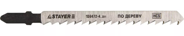 Полотна STAYER "STANDARD", T101D, для эл/лобзика, HCS, по дереву, фанере, чистый рез, EU-хвост., шаг 4мм, 74мм, 2шт 159472-4_z01 купить в Урае