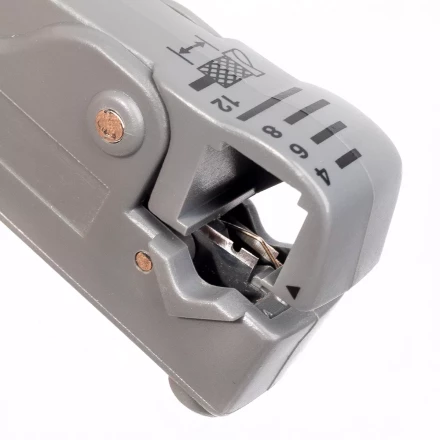 Стриппер КВТ КС-332 для снятия изоляции с коаксиального кабеля (85449) купить в Урае