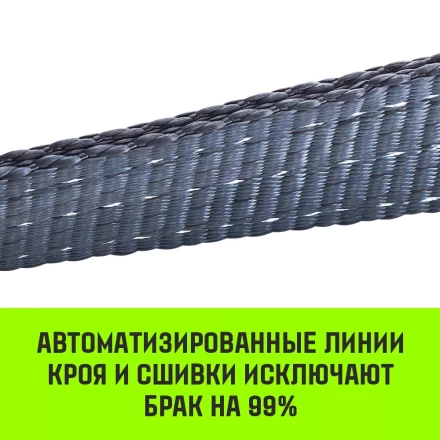 Трос буксировочный динамический HITCH PROF Лента масса авто 13т разрывная 39т 8м петля-петля (SZ071514) купить в Урае