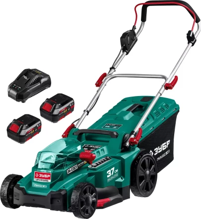 ЗУБР С1-18, 36 В, 37 см, 2х18 В АКБ (4 А·ч), бесщеточная газонокосилка (ГКЛ-3736-42) купить в Урае