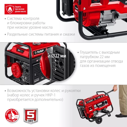 ЗУБР 3300 Вт, бензиновый генератор (СБ-3300) купить в Урае