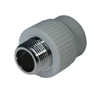 Муфта комб. PP-R НР 25мм х 3/4 сер.(25/100) 44074