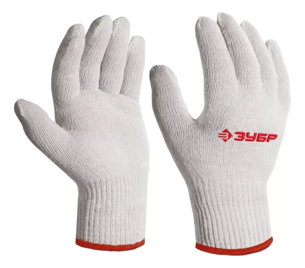 ЗУБР ОПТИМА, S-M, х/б перчатки без покрытия, 10 класс (11445-M) купить в Урае