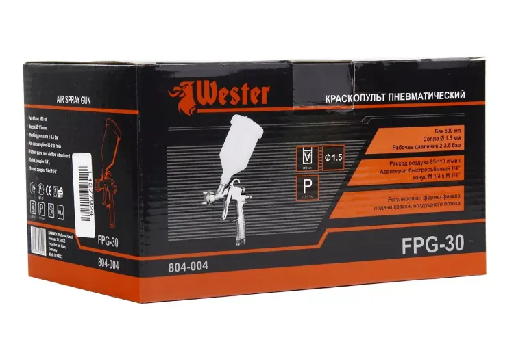 Краскопульт пневматический WESTER FPG-30  профи купить в Урае