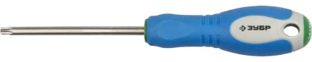 Отвертка ЗУБР, Cr-V сталь, трехкомпонентная рукоятка, цветовая индикация типа шлица, TORX №30, 100мм 25254-30-100 купить в Урае