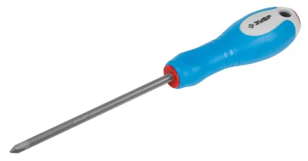 Отвертка ЗУБР, Cr-V сталь, трехкомпонентная рукоятка, цветовая индикация типа шлица, PH №1, 100мм 25252-1-100_z01 купить в Урае