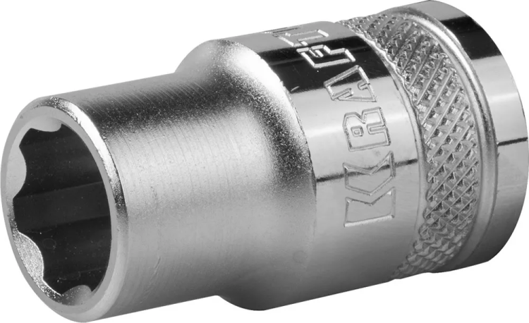 Торцовая головка KRAFTOOL "INDUSTRIE QUALITAT", Cr-V, SUPER-LOCK, хромосатинированная, 1/2", 8 мм 27801-08_z01 купить в Урае