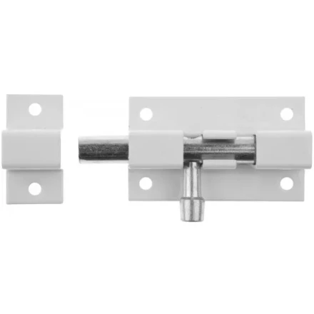 Задвижка накладная для окон и мебели &quot;ШП-50 БЦ&quot;, цвет белый/цинк, 50мм 37751-50 купить в Урае