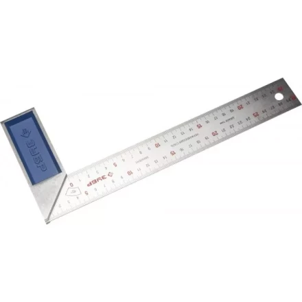 Угольник ЗУБР &quot;ЭКСПЕРТ&quot; столярный, гравированная шкала, алюминиевая рукоятка, нержавеющее полотно 37мм, 300мм 34393-30 купить в Урае