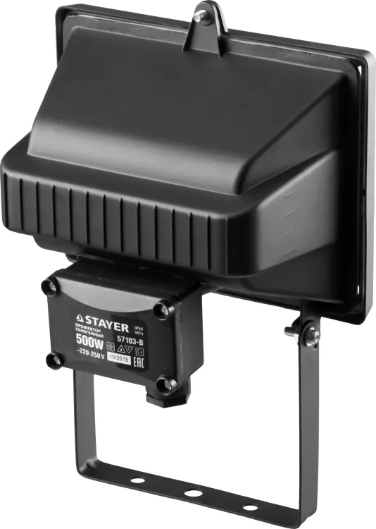 Прожектор STAYER "MASTER" MAXLight галогенный, с дугой крепления под установку, черный, 500Вт 57103-B купить в Урае