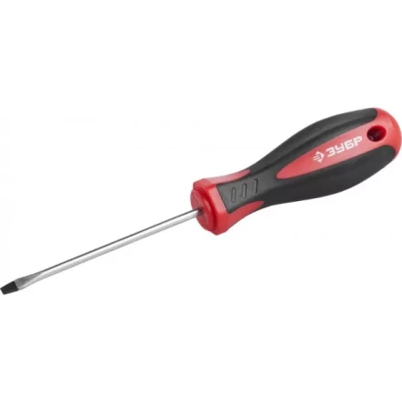 Отвертка ЗУБР &quot;МАСТЕР&quot;, Cr-v, эргономичная двухкомпонентная рукоятка, SL3,0x75мм 25061-3.0-075_z02 купить в Урае