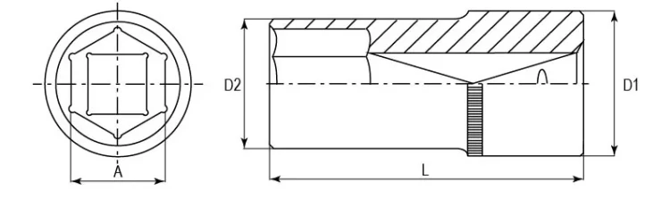 Головка торцевая глубокая 1/4"DR 9 мм S04HD2109 Jonnesway 48005 купить в Урае