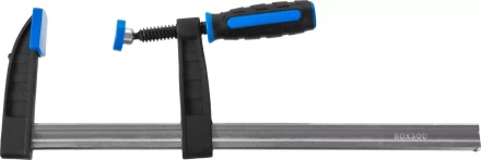 Струбцина ЗУБР &quot;ПРОФЕССИОНАЛ&quot;, тип &quot;F&quot;, двухкомпонентная ручка, стальная закаленная рейка, 80х300мм 32155-080-300 купить в Урае