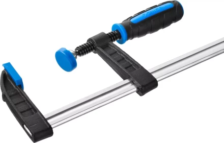 Струбцина ЗУБР &quot;ПРОФЕССИОНАЛ&quot;, тип &quot;F&quot;, двухкомпонентная ручка, стальная закаленная рейка, 80х300мм 32155-080-300 купить в Урае