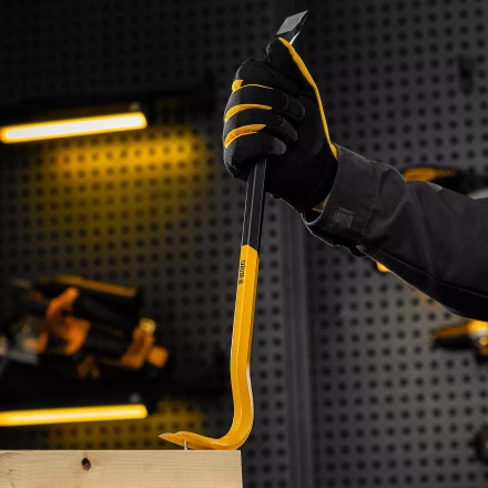 Лом-гвоздодер, Denzel 450 мм, шестигранный 16 мм, окрашенный, сталь 65, 25202 купить в Урае