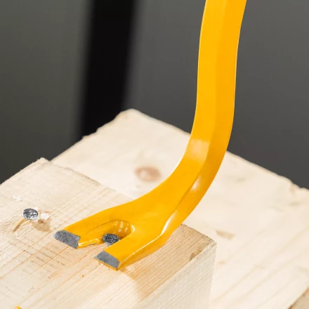 Лом-гвоздодер, Denzel 450 мм, шестигранный 16 мм, окрашенный, сталь 65, 25202 купить в Урае