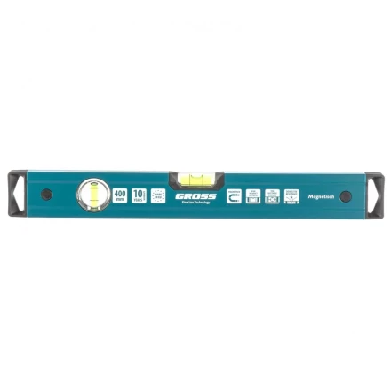 Уровень алюминиевый 400 мм магнитный 2 глазка Magnetisch Gross 33710 купить в Урае