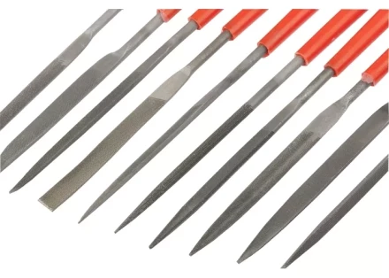 Набор надфилей 180 х 5мм 10 шт пластиковые рукоятки MATRIX 15824 купить в Урае